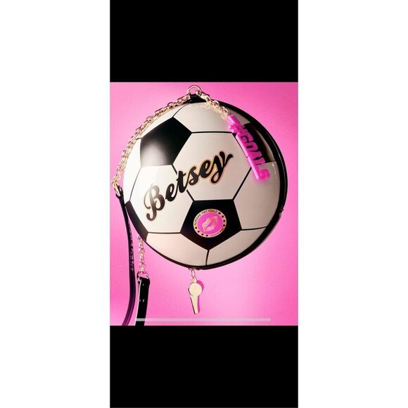 Betsy Johnson Crossbody soccer ball pocketbook . NWT ￼Size of real soccer ball . - Picture 12 of 15